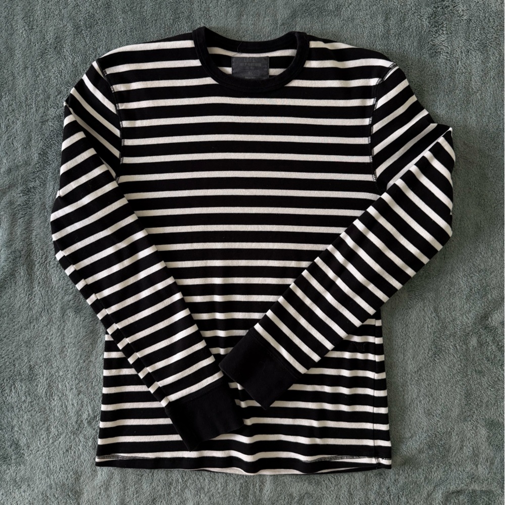 H&M L.O.G.G. Women Black and White Long Sleeve T-Shirt